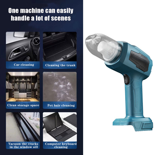 Practical Cordless Electric Blower Air Blower For Garden-Blue 2