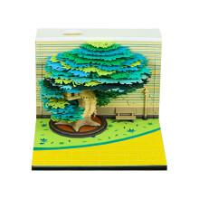 Twintig zes artistieke 3D-boomgroeikalender Wekelijks-lente