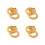Gold or Silver Earring Backs With Secure 8 Shape Structure-Gold 1