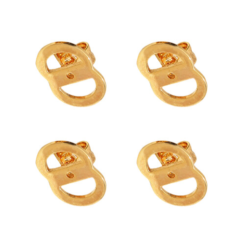 Gold or Silver Earring Backs With Secure 8 Shape Structure-Gold