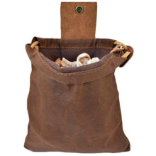 Foderpose til vandreture, vokset kanvas håndfri bushcraft-taske med sammenklappeligt design, svedafvisende, vandafvisende læder, udendørsudstyr