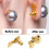 Comfort Lift Earring Support Backs For Sagging-Gold Cat claw 3