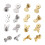 Comfort Lift Earring Support Backs For Sagging-Gold Cat claw 2