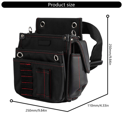 Multi Pocket Tool Belt Pouch with Adjustable Belt Electrician 2