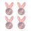 Comfortable Earring Lifters Heavy-Light Pink Rabbit ears 1