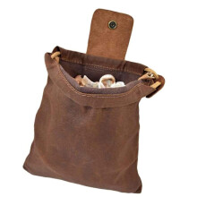 Pochette de recherche de nourriture pliable en toile cirée,-Brun