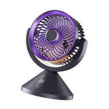 Portable Digital Display Air Circulation Fan USB Rechargeable Wall Mounted Night Fan 5-Speed Adjustable Quiet Operation