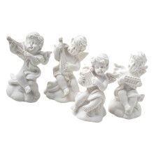 Set van 4 engelvormige sieradenrekjes, elegante fotorekwisieten,