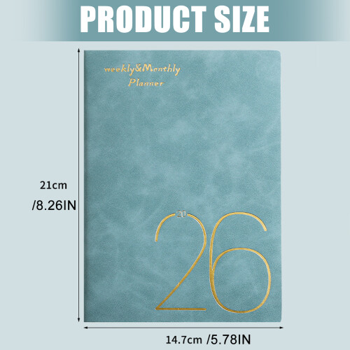 A 5 2026 Schema Planner Wekelijkse Planner Kalender-blauw 2