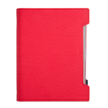 Leder-Notizbuch, nachfüllbar, Hardcover-Tagebuch mit 6-Rot