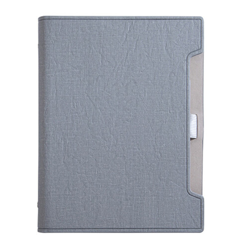 Nachfüllbares Hardcover-Tagebuch mit 6 Ringen,-grau