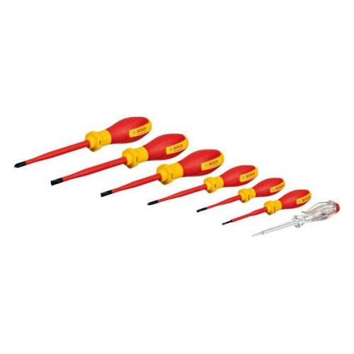 Bosch Bosch Professional Set von Flach-/PH-Schraubendrehern VDE (mit einpoligem Phasentester – 7 Teile) 1