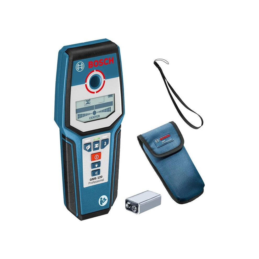 Wanddetektor GMS 120-27 PROFESSIONAL - BOSCH - mit 2 Batterien (AA) - Tasche - 601081700