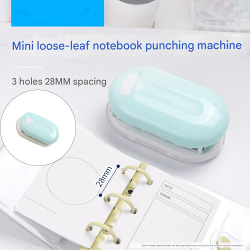 Manual 3 Hole Paper Puncher, 5 Sheets Capacity Handheld-White 1