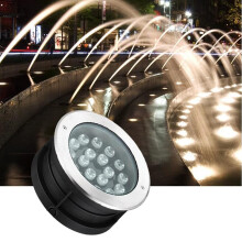 LED Fountain Light IP68 Waterproof 24V Low Voltage Stainless Steel Underwater Spotlight Yellow 9W