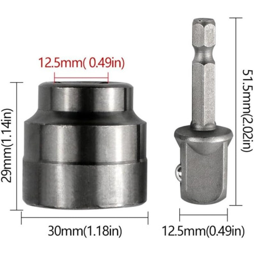 Impact Wrench Adapter with Quick Release for Fast Tire Changes, Heavy Duty Socket for Power Drill 1