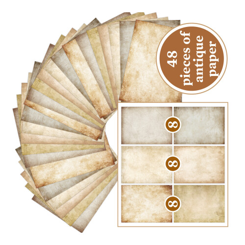 Premium 48 Page Retro Styles A4 Paper Creative Double Sided-J