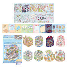 Miniature Landscape PET Sticker Book Island-fairy tale island