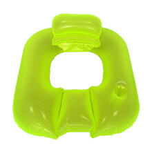 Inflatable Pool Lounger with Canopy and Cup Holders, Floating Chair with Backrest for Adults