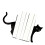Metal Books Stand Elegant Bookends Bookshelfs Table-thin cat 1