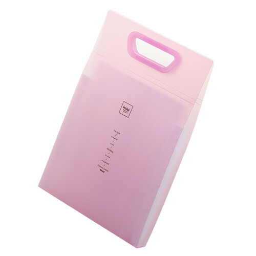 Colorful Expandable File Folders for Documents 13 Sections-Pink