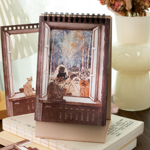 Gerecycled papier Task Trackers Kalender Retro Desktop-2 1