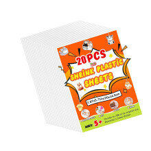 Printable White Shrink Film Panes for DIY Crafts Light-20PCS