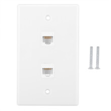 Professionell installation Vit väggplatta, avtagbar Cat6 Keystone Ethernet-väggplatta för enkel installation av hemmakontor