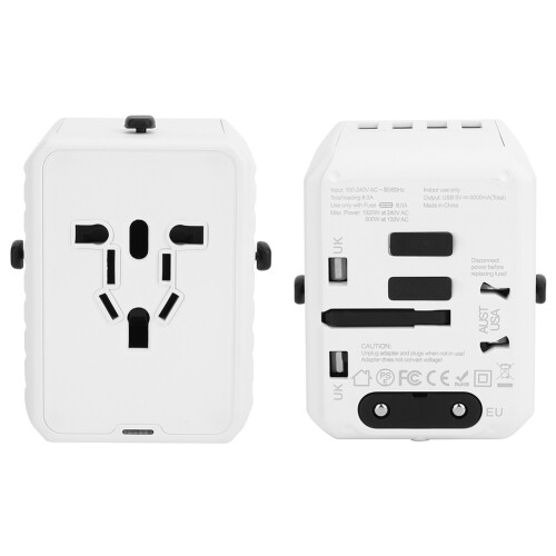 Φορητός προσαρμογέας ταξιδιού Power Hub, 4 θύρες USB για γρήγορη φόρτιση, ασφαλείς 1
