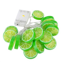 Dekoracje Sunny Vibes, letnie lampki ogrodowe z plasterkami cytryny, łączone lampki choinkowe do użytku wewnątrz i na zewnątrz (2,5 m)