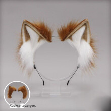 Cerchietto con orecchie di animali fatto a mano, cerchietto regolabile con orecchie di peluche soffici per Halloween, Natale, feste in maschera,