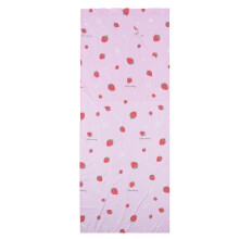 Set decorativo di 3 asciugamani: 1 telo da bagno + 1 asciugamano per le mani + 1 salvietta con decorazione a fragola per il bagno (rosa)