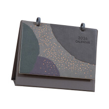 2026 Mini Maandelijkse Desktop Kalender Dagelijks-Donkergrijs