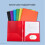 Set van 7 verschillende kleuren plastic mappen A4-formaat 3