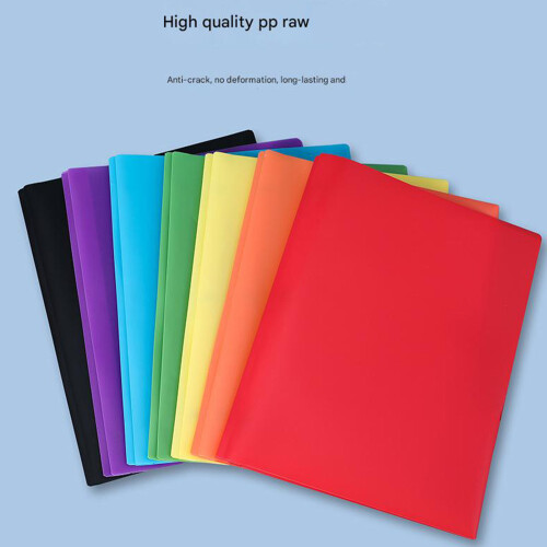 Set van 7 verschillende kleuren plastic mappen A4-formaat 1