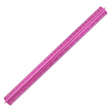 Professional Engraved Etched Triangular Measuring-Rose red 30cm