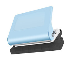 Metal Plastic 10 Hole Punch Binder for Notebooks Documents-Blue