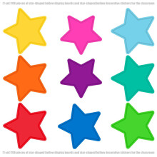 108Pcs Star Cutouts Paper 3.5Inch Star Confetti Cutouts for
