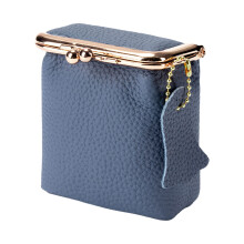 Retro Design lederen kleine sieradenhouder, draagbare-Denimblauw