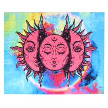 Wielofunkcyjna dekoracja do domu, gobelin z mandalą tie-dye, dekoracja ścienna w stylu boho z zaawansowanym nadrukiem HD, łatwa do spakowania,