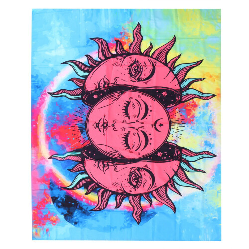 Πολυχρηστική ταπετσαρία Tie Dye Mandala για διακόσμηση σπιτιού, μποέμ κρεμαστή στον 2