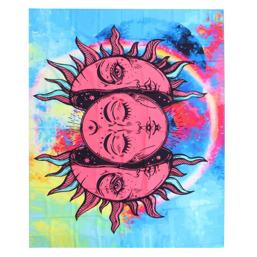 Πολυχρηστική ταπετσαρία Tie Dye Mandala για διακόσμηση σπιτιού, μποέμ κρεμαστή στον 1