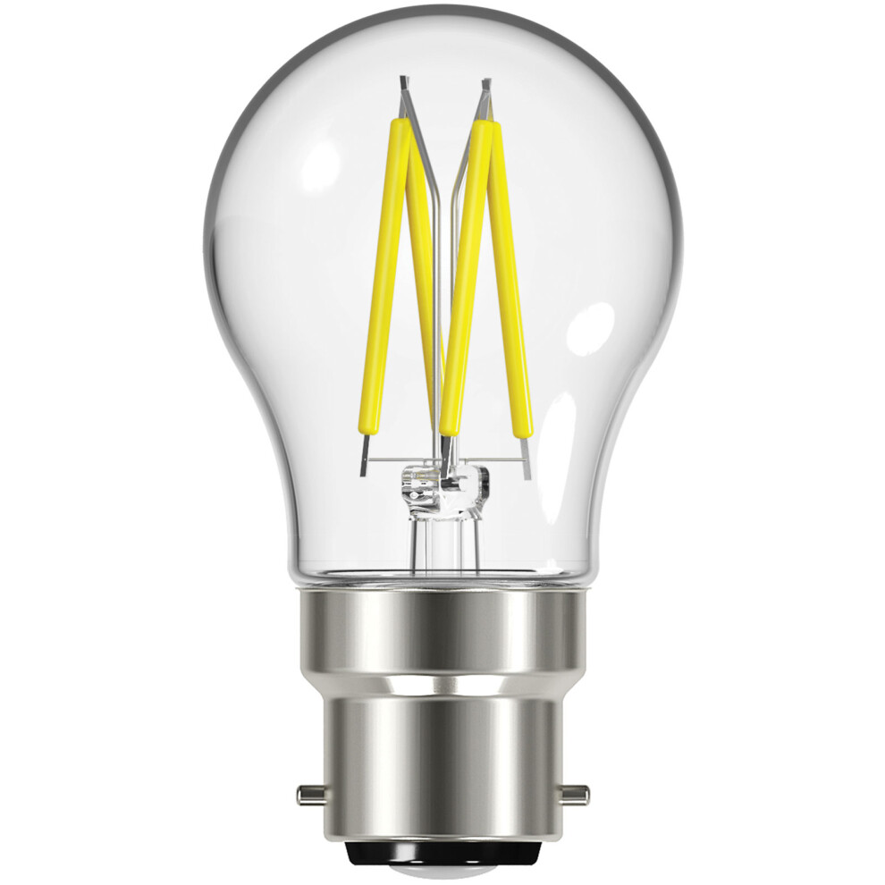 1 X Energizer Filament LED Golf Bulb  BC B22 4W = 40W 470Lumen Warm White Bayonet Cap [Energy Class A+]
