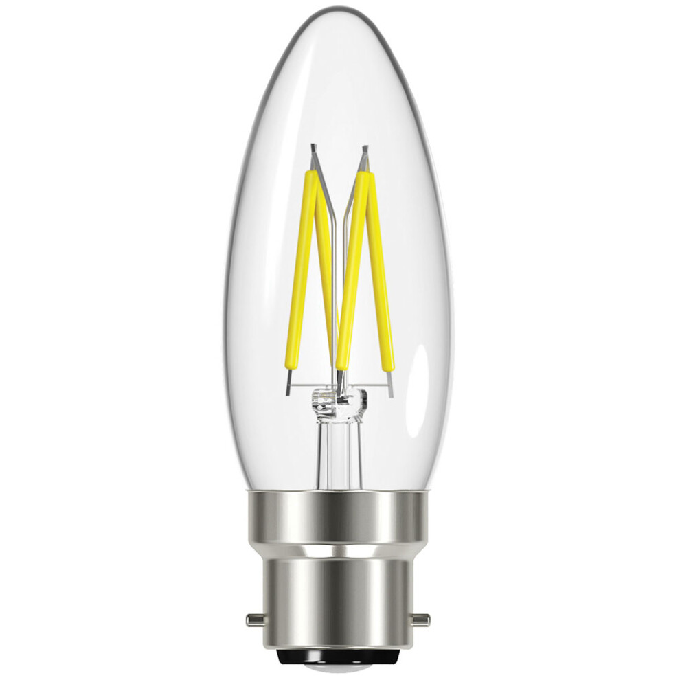 Energizer Energizer® Led Bc (B22) Candle Filament Dimmable Bulb, Warm 470 Lm 5W White