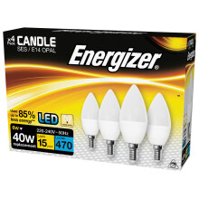 Energizer 6w=40w LED Candle SES=Small Screw 470 lms