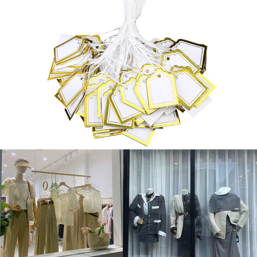 Trapezoid Jewelry Labels Bulk Pack Sustainable Materials-Silver 2