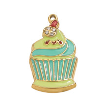 Stainless Steel Enamel Pendant Ice Cream-Green ice cream