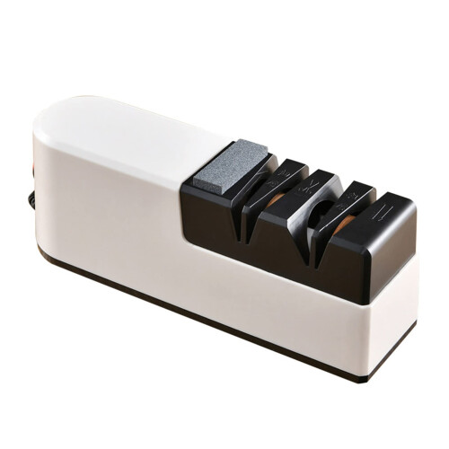 USB Electric Knife and Scissors Sharpener with Speed Grinding for Kitchen and Home Use