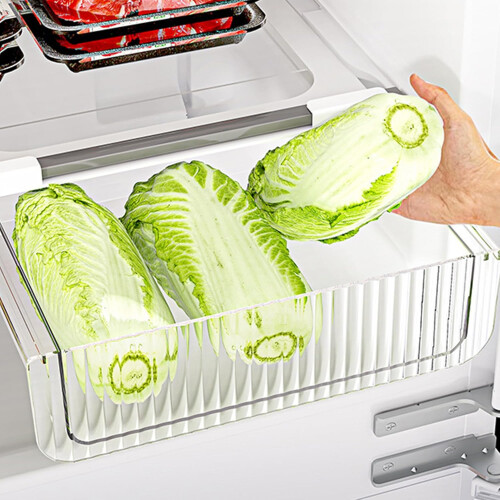 Fridge Organisers Large, Clear Plastic Fridge Drawer Organiser, Stackable Storage Container for Refrigerator, BPA-Free 2