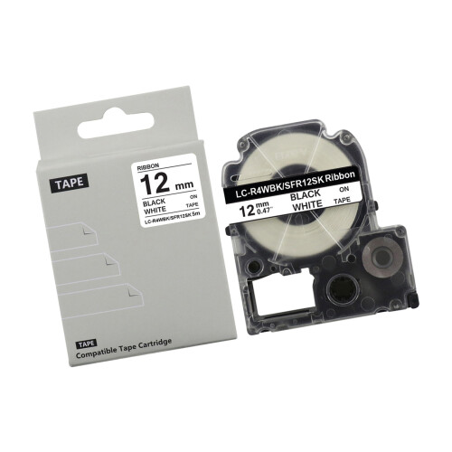 12mm Width Decorative Paper Tape Consistent Label Maker-WHITE